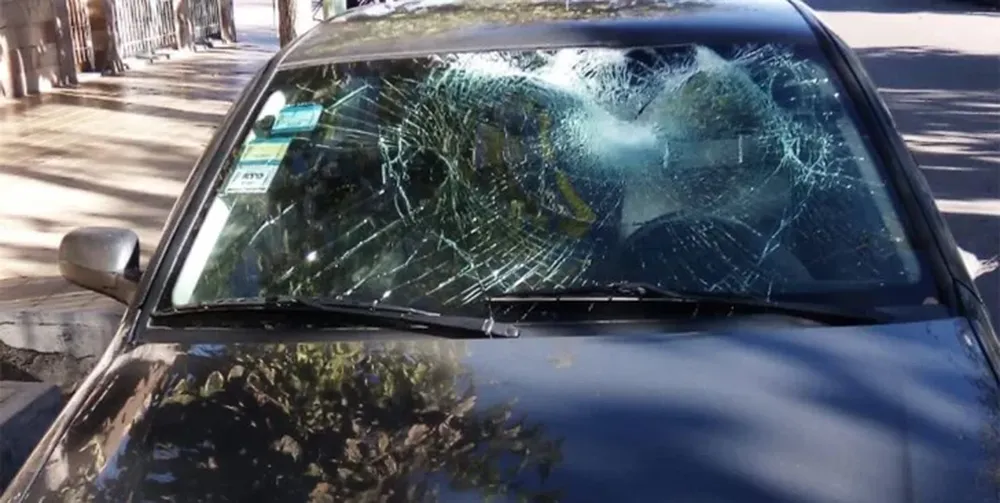 Se les atravesaron cinco caballos y uno impactó contra el parabrisas: salieron ilesos