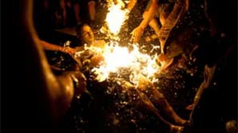 Israelí se prendió fuego