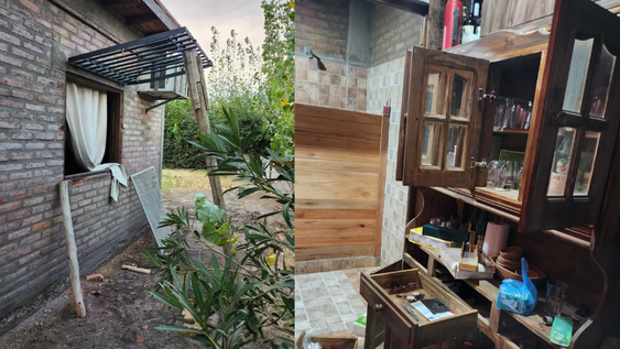 El domicilio de Rawson, foco del vandalismo, tiene un quincho, un depósito y una pileta.&nbsp;