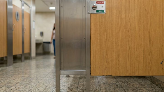 ¿por que las puertas de los banos publicos no lleguen hasta el piso?