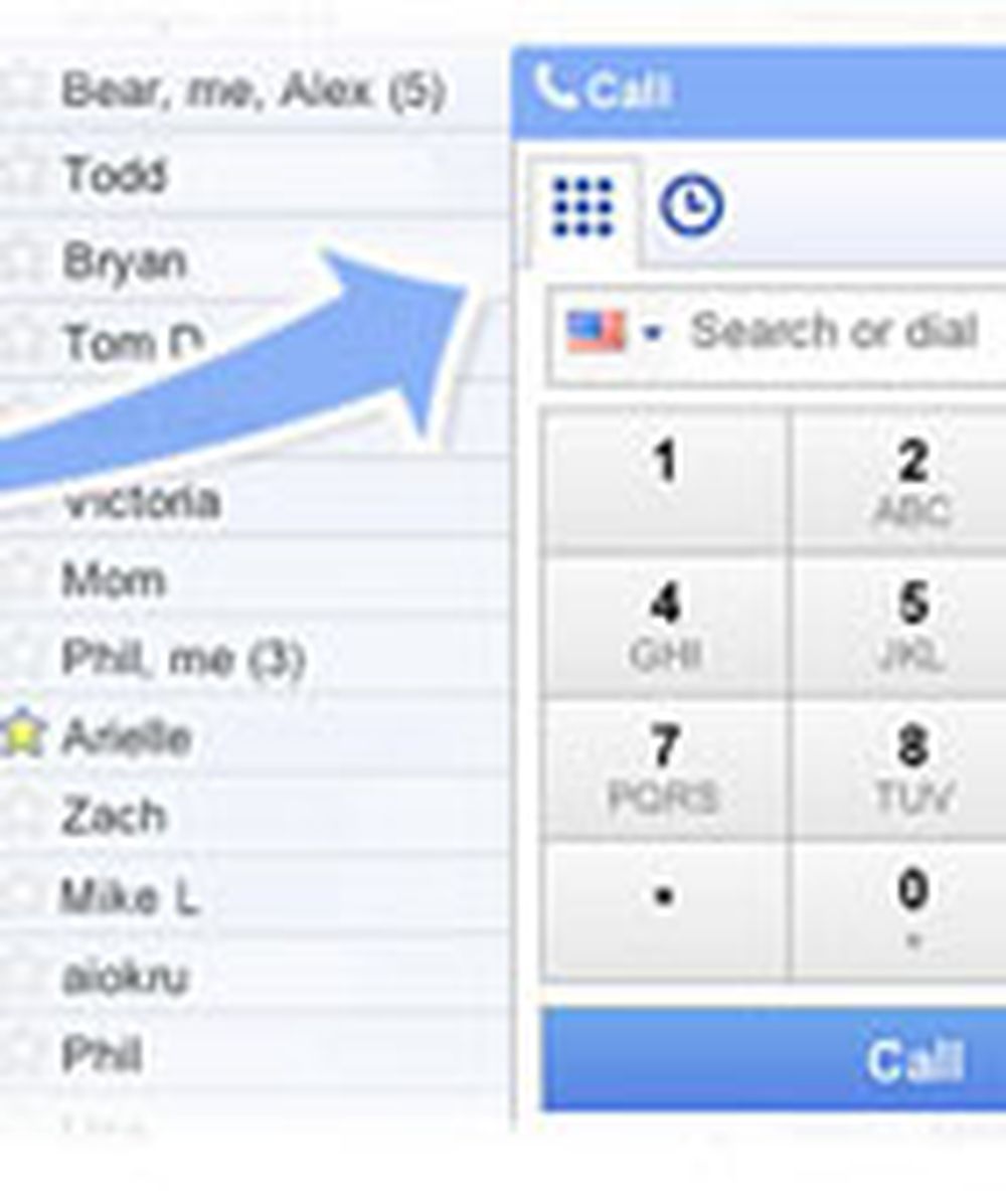 Hablando por teléfono desde GMail