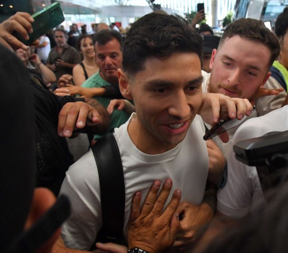 Muy feliz, dijo estar Gonzalo Montiel de retornar al país, y a River.
