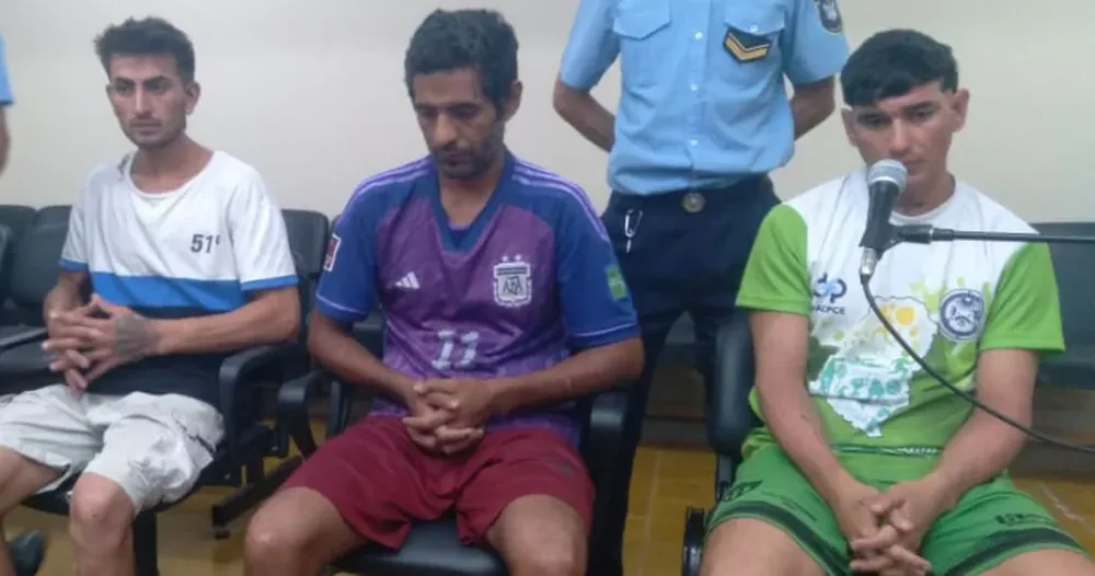 De izquierda a derecha, Leandro Gabriel Rubiño, Alejandro Daniel Palicho Páez y Cristian Fernando Muñoz.