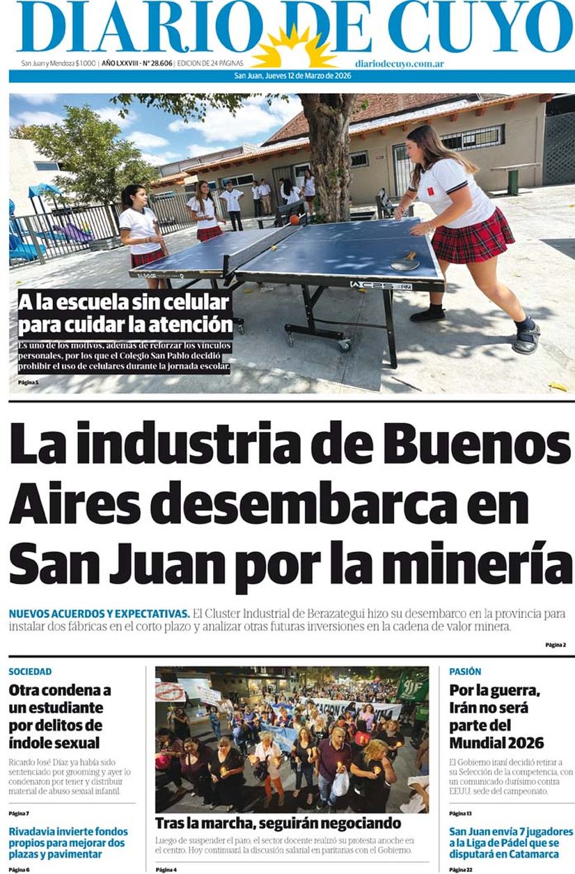 Diario de Cuyo | Edición DDC 12 de Marzo 2026