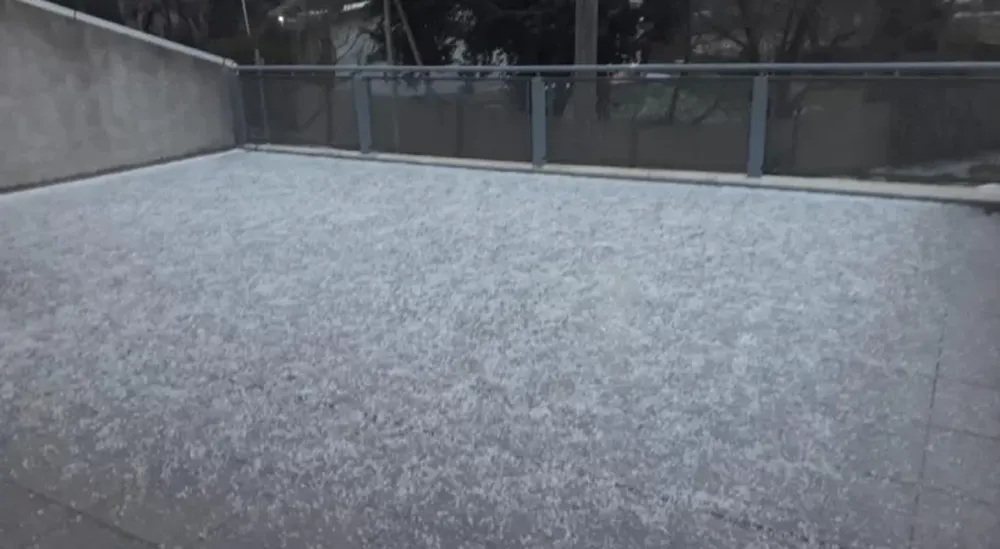 Inusual granizada en seco en las sierras de Córdoba