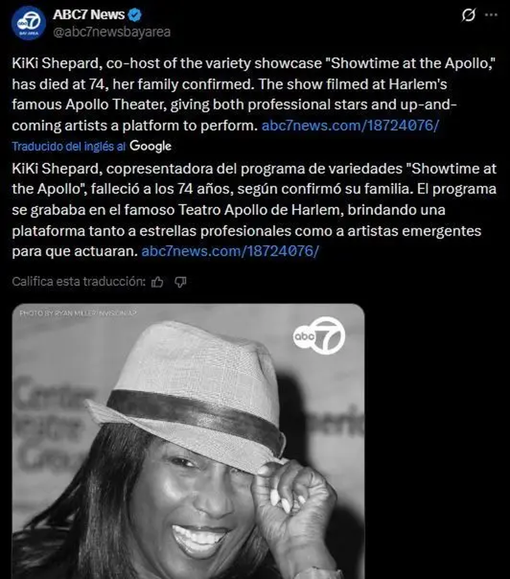 Conmoci&oacute;n en la televisi&oacute;n: muri&oacute; a los 74 a&ntilde;os la conductora de un hist&oacute;rico programa.