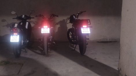 Parte de las motos secuestrada por la Policía durante un operativo sorpresa.