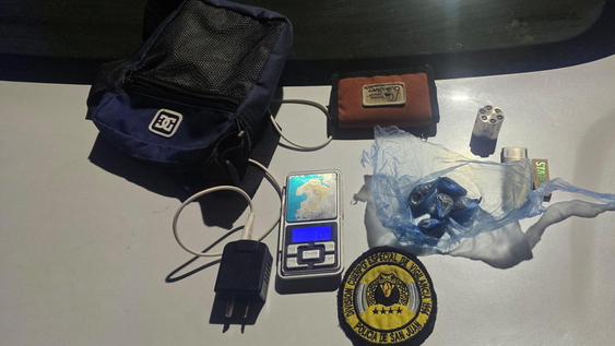 Detenido con droga.