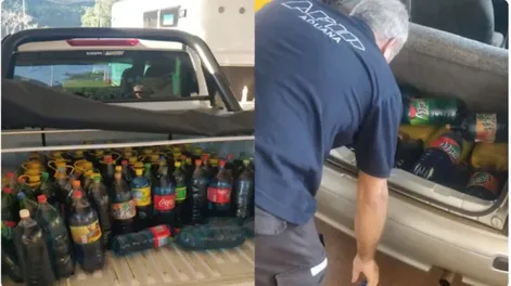 Frustraron contrabando de más de 300 litros de nafta en botellas de Coca Cola