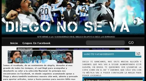 Crearon una página web pidiendo que siga Diego