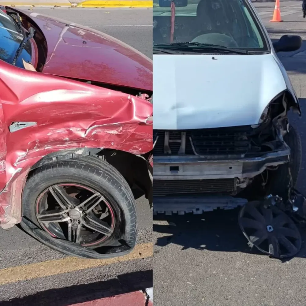 Dos siniestros viales a pocas cuadras de distancia dejaron un motociclista herido en Rivadavia