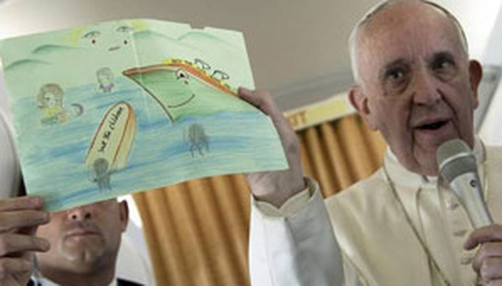 Los dibujos de niños refugiados que conmovieron al Papa