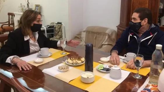 La titular de la Corte visitó al ministro De Sanctis en su recuperación