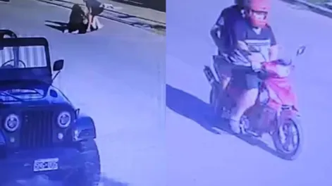 VIDEO: motochorros atacaron a dos jóvenes a plena luz del día, que se defendieron tiradas en la calle