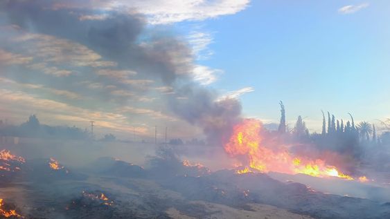 Incendio en Santa Lucía.