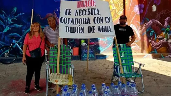 Campaña para llevar agua a Huaco: mirá dónde podés ayudar