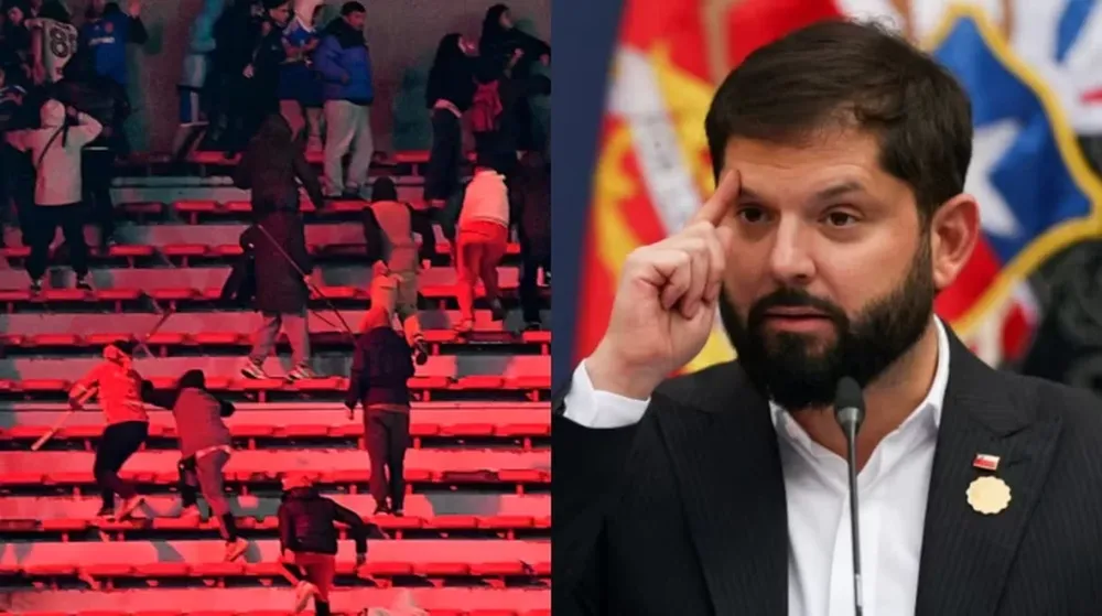 Boric cargó contra la Conmebol tras la batalla campal entre los hinchas de la U de Chile y los de Independiente
