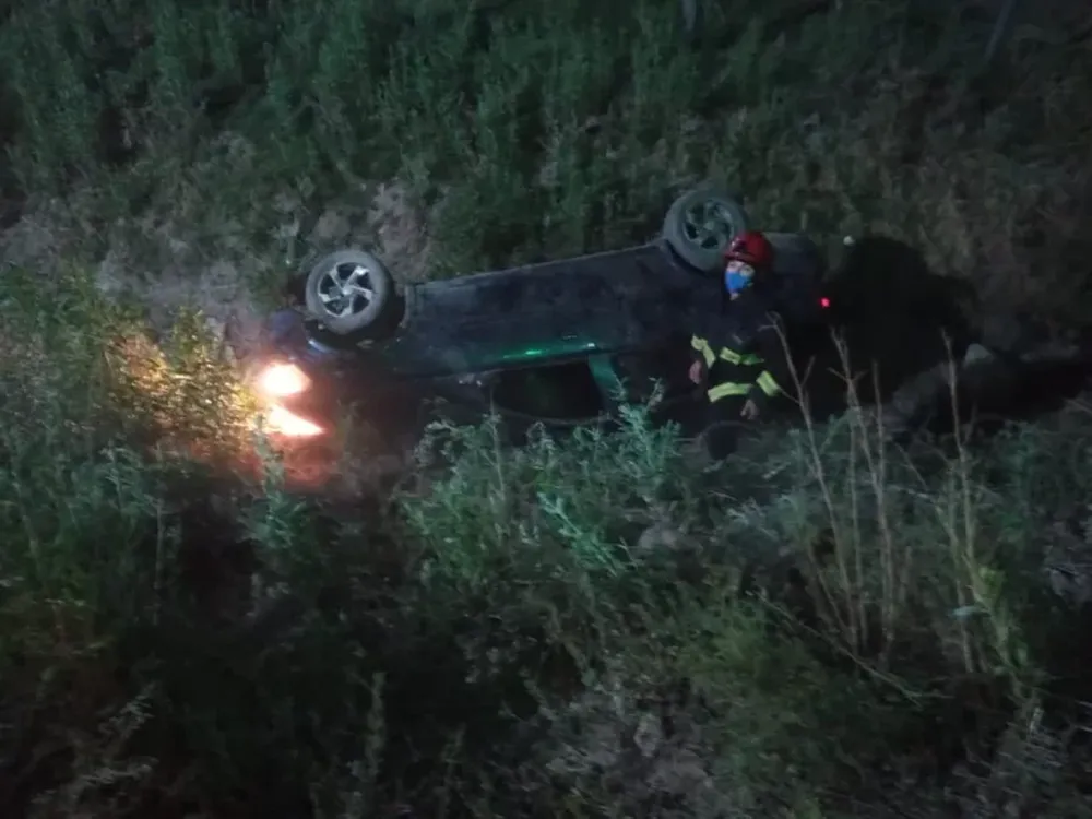 Un auto cayó a un zanjón: murió el conductor y 5 niños fueron internados, dos de ellos están graves