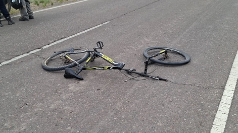 La bicicleta en la que se trasladaba Ramón Lucero.&nbsp;