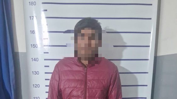 Uno de los tres asaltantes que quedó detenido.&nbsp;