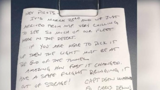 La nota del piloto de una aerolínea escrita antes de la cuarentena que conmueve