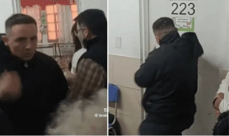 Abrió un cuarto oscuro a patadas y los votantes festejaron