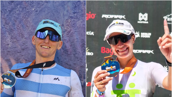 PabloManuel Bien y Clara Debiassi, los ganadores del IRONMAN 70.3 San Juan.