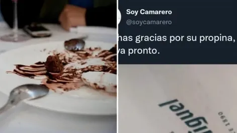 “Muchas gracias por su propina, vuelva pronto”: la desagradable imagen que se volvió viral