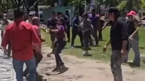 Violentos incidentes en Formosa: un seguidor de Insfrán le pegó a una mujer militante de LLA