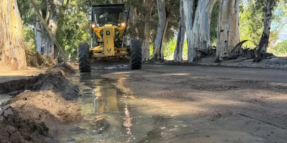 Corte total en el acceso a Zonda por trabajos de limpieza en Ruta 12