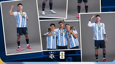 Video: las bromas entre los jugadores de la Selección argentina durante la producción de fotos del Mundial