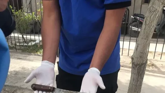 Atacó a su concubina con una cuchilla y sus hijos debieron golpearlo para reducirlo