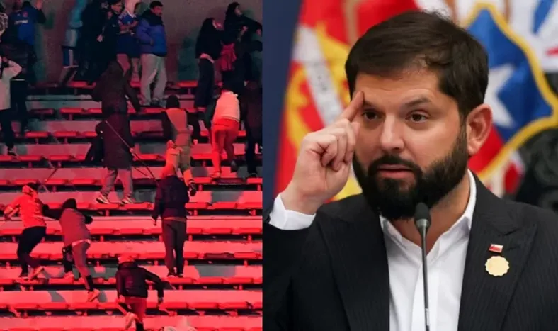 Boric cargó contra la Conmebol tras la batalla campal entre los hinchas de la U de Chile y los de Independiente