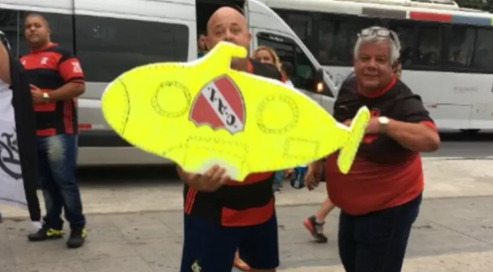 La burla de hinchas de Flamengo a los de Independiente en relación al ARA San Juan