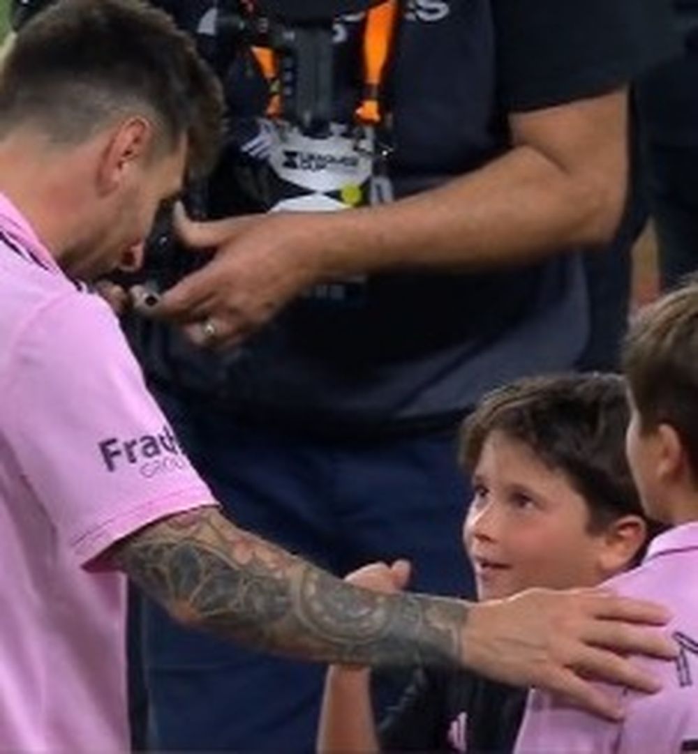 El momento viral de Lionel Messi y su hijo Mateo en los festejos del Inter Miami