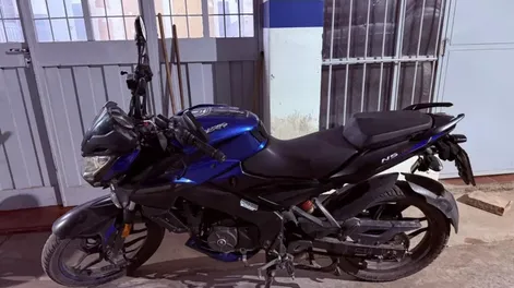 La moto que le robaron a un chofer de DIDI.