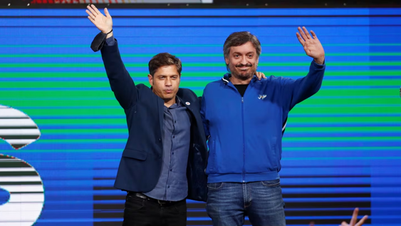 Kicillof y Máximo. La interna nacional en San Juan.-