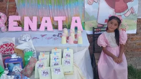 Renata Díaz cumplió 7 años y eligió a Jesús como temática para su fiesta.