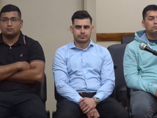 De izquierda a derecha: los policías Aballay, Díaz y Paredes. Todos eran compañeros en la Motorizada N°2.