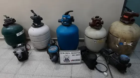 Vendían equipos para piscinas robados