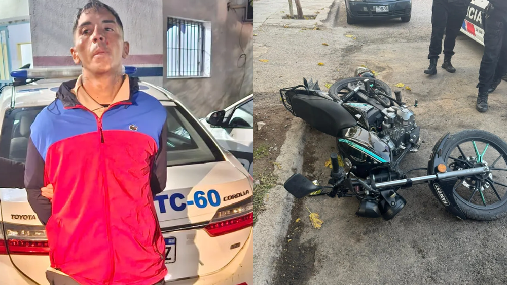 Gabriel Oviedo Castro, el detenido por el intento de robo de una moto en Capital.&nbsp;