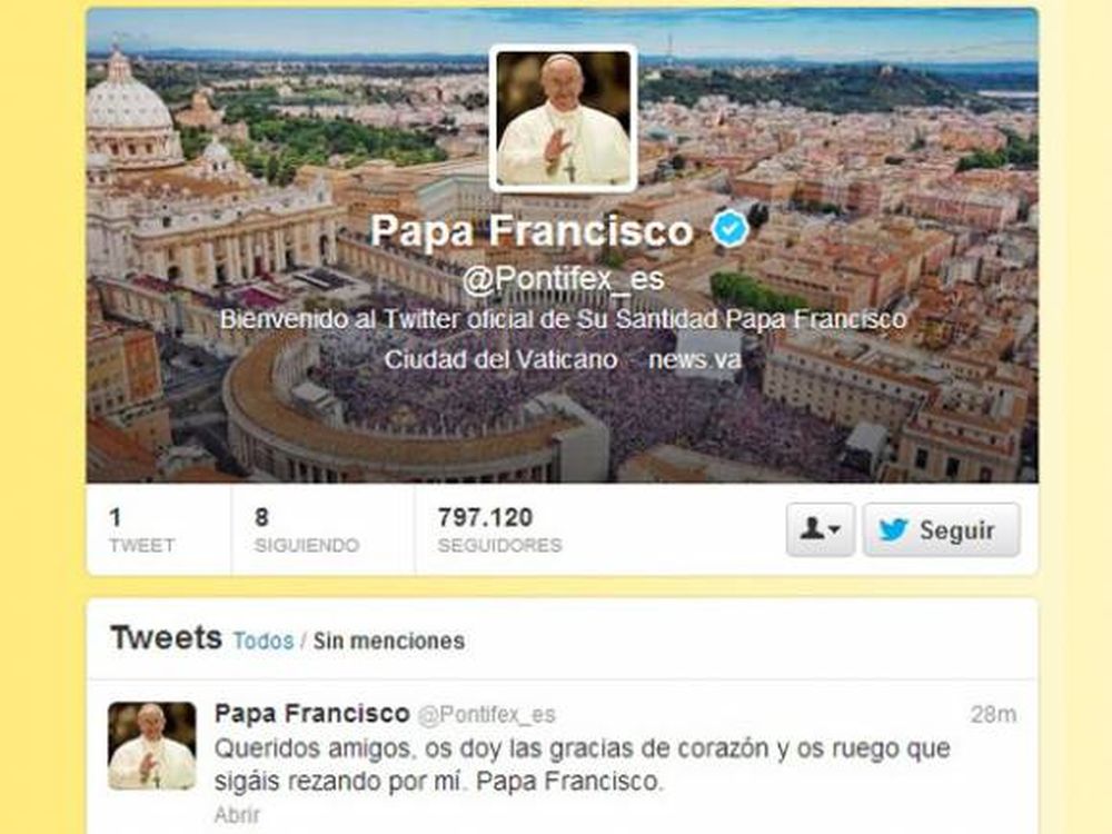 Francisco hizo su primer tuit