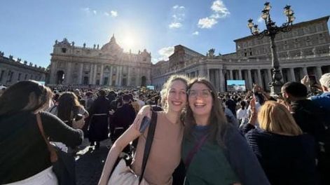 La sanjuanina Sofía Basañes (30) y su amiga, también argentina, Catalina Zaza (27).