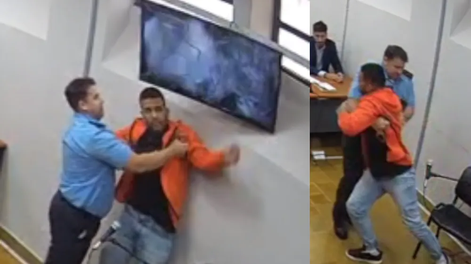 Registros de un tipo violento. Axel Hernán Rojas intentó ir contra el fiscal y rompió un televisor en las instalaciones del fuero penal.&nbsp;