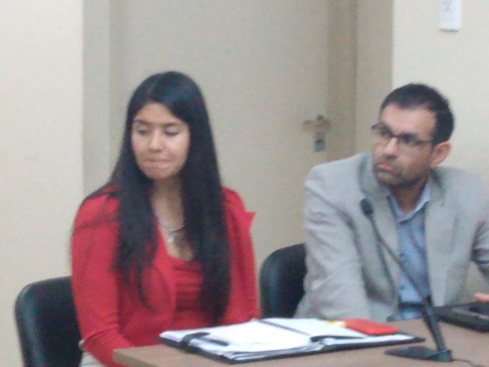 Los abogados de la defensa, Emilce Forte y Lucas Rodríguez.