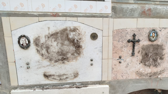 Según la denuncia de los vecinos, existe robo de placas y rotura de nichos en el cementerio de Iglesia.&nbsp;