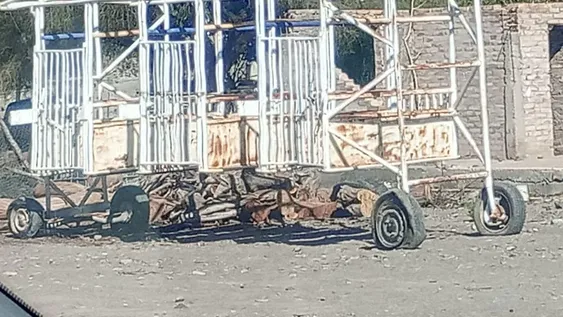 Gatera de caballos que fue recuperada.-