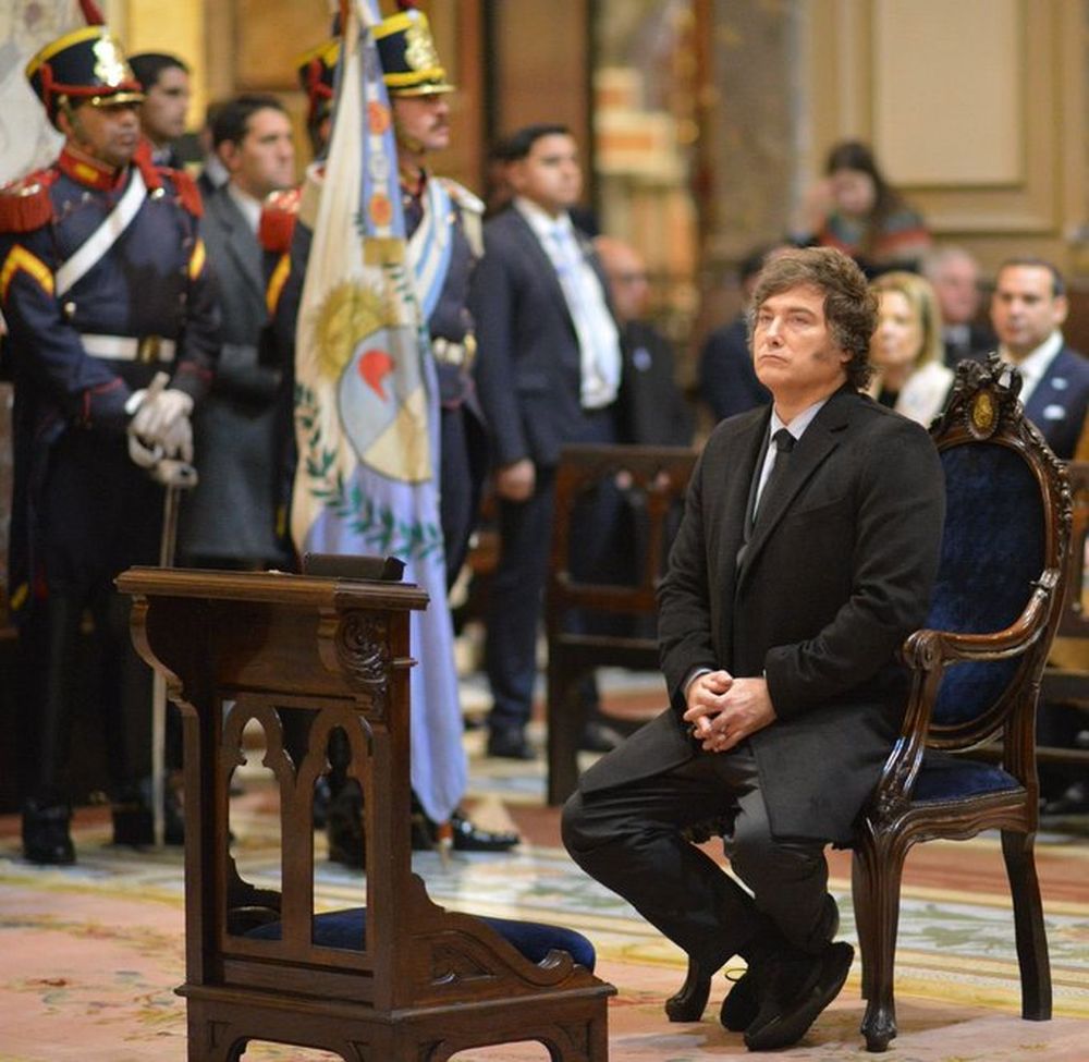 Milei justificó por qué no saludó a Victoria Villarruel y a Jorge Macri durante el Tedeum