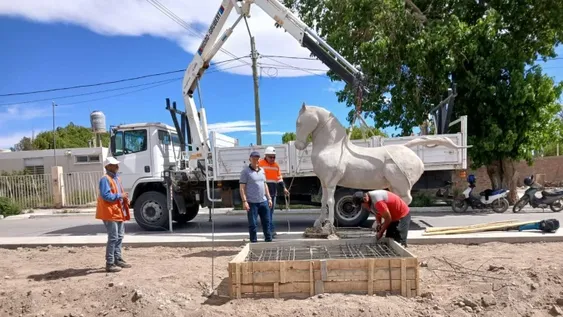 Avanza la obra del Paseo Los Colonos en el localidad de Rodeo, en Iglesia.