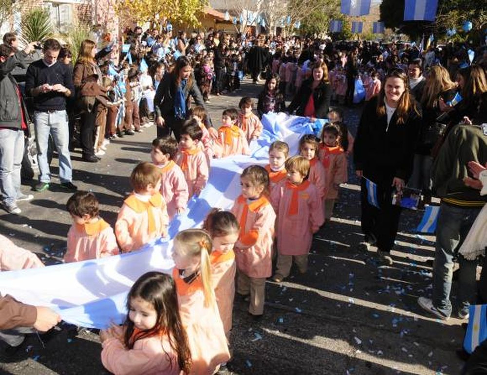 Bandera gigante en el Jardín
